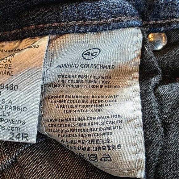 AG Adriano Goldschmied The Prima Mid Rise Cigarette Jeans Women's Dark Wash 24R - Picture 9 of 13